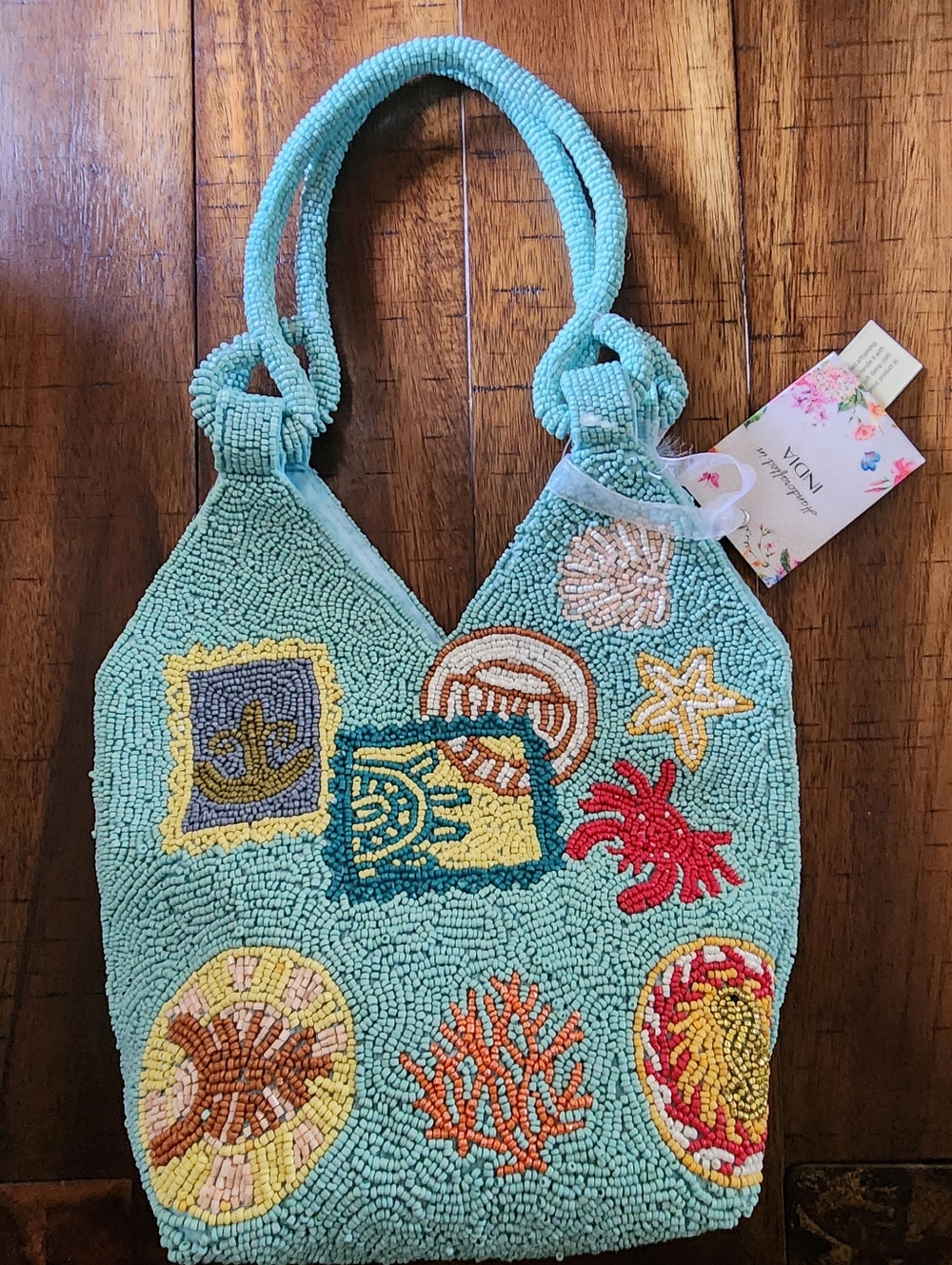 Tik Tok Viral Beaded Nautical Sea Life Design Mini Tote